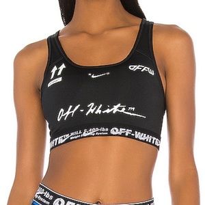 NIKE OFF-WHITE SPORTS BRA (BLACK)